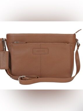 Crossbody Handbag With Organizer Mancini Color Camel